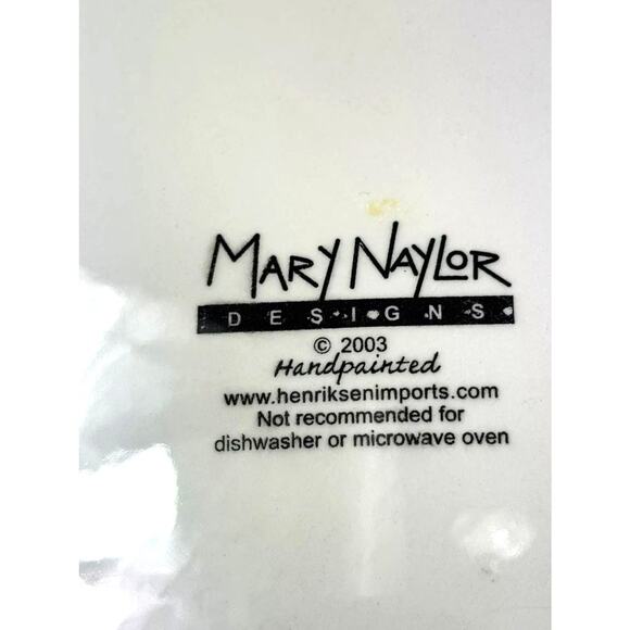 Mary Naylor Martini & Cosmopolitan Hand Painted Square Plate Set - Picture 5 of 9